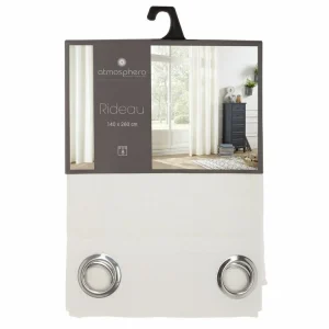 grande popularité ATMOSPHERA Rideau En Polyester Modèle Léon – 140 X 260 Cm – Ivoire 12