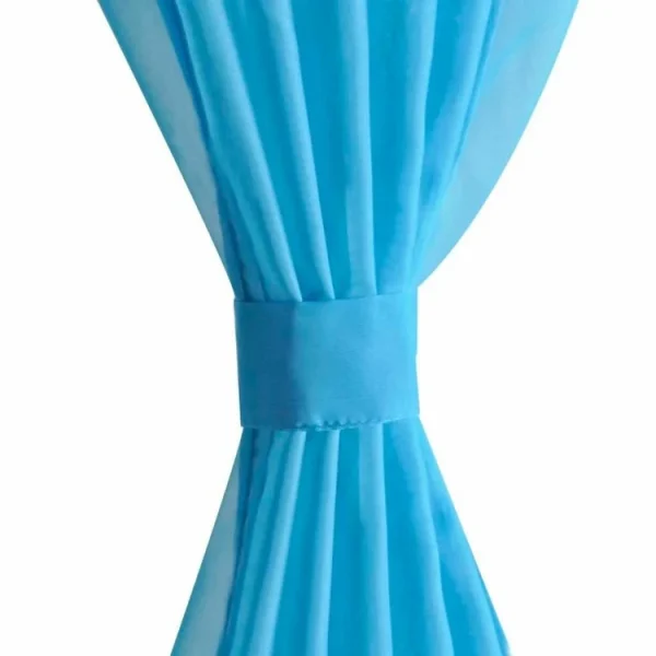 Acheter VIDAXL Rideau Fin Turquoise 140×175 Cm 2 Pcs 5