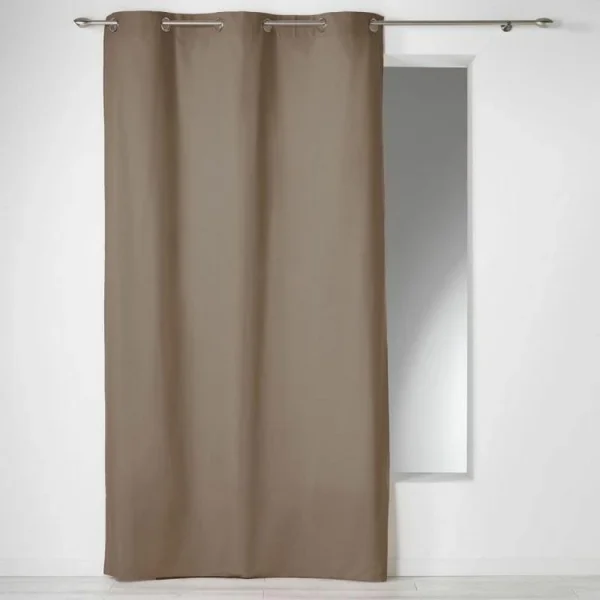VIDAXL Rideau Occultant Avec œillets Metalliques 270 X 245 Cm Creme fashion pas cher 3