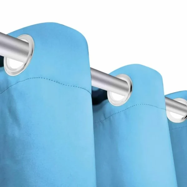 VIDAXL Rideau Occultant Avec œillets Metalliques 270 X 245 Cm Turquoise grossiste 6