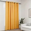 VIDAXL Rideau Occultant Aspect De Lin Avec œillets Jaune 290×245 Cm Réductions 16