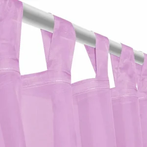 Authenticité garantie VIDAXL Rideau Occultant 2 Pcs Voile 140 X 225 Cm Lilas 12