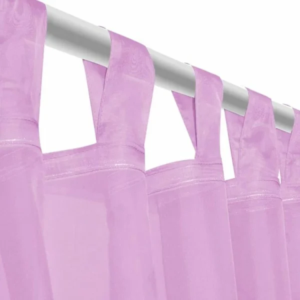 Authenticité garantie VIDAXL Rideau Occultant 2 Pcs Voile 140 X 225 Cm Lilas 5