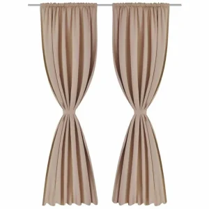 boutique pas cher VIDAXL Rideaux Occultants A Fentes 2 Pcs Creme 135 X 245 Cm 7