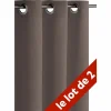 Le Linge De Jules Lot De 2 Rideaux Occultants 140×260 Cm Taupe officiel 19