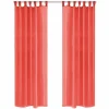 VIDAXL Rideau Occultant 2 Pcs Voile 140 X 225 Cm Rouge Dernières Nouveautés 16