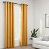 VIDAXL Rideaux Occultants Aspect Lin A œillets 2 Pcs Jaune 140×245 Cm magasin paris 11