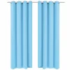 excellent qulity VIDAXL Rideau Avec œillets Metalliques 2 Pcs 135 X 245 Cm Turquoise 17