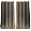 mode pas chere TOILINUX Lot De 2 Rideaux Unis Occultants Avec œillets – 140 X 240 Cm – Marron 7