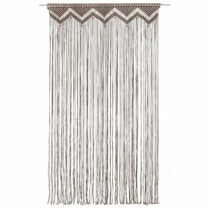 soldes officiel VIDAXL Rideau En Macrame Taupe 140×240 Cm Coton 9