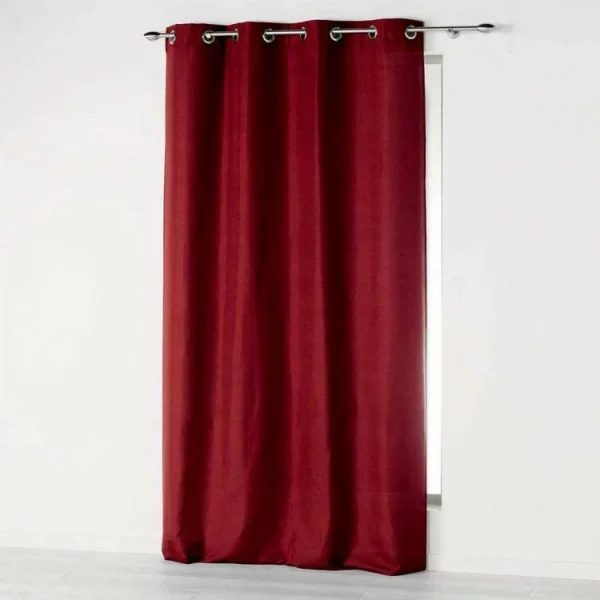 achetez Paris Prix Rideau à Œillets Absolu 140x260cm Bordeaux 1