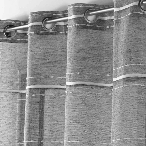acheter Paris Prix Rideau à Œillets Tissé Aloria 140x240cm Gris 3