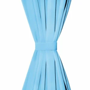 achetez pas cher VIDAXL Rideau Occultant Avec Boucles 2 Pcs 140 X 175 Cm Turquoise 10