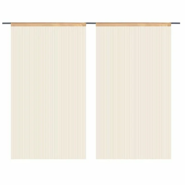 en vente VIDAXL Rideau En Fils 2 Pcs 100 X 250 Cm Beige 3