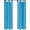 magasins pour VIDAXL Rideau Fin Turquoise 140×175 Cm 2 Pcs 19