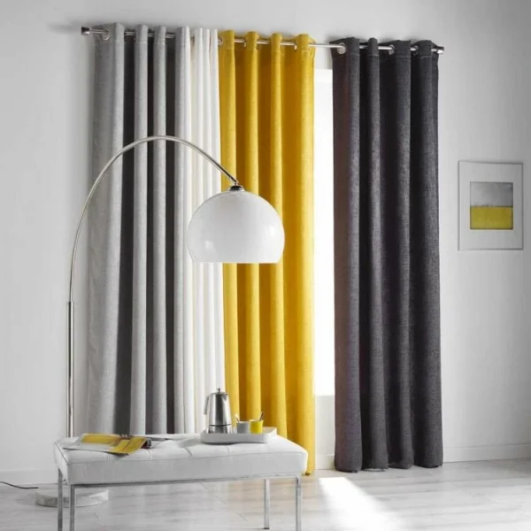 Retour gratuit en magasin. Paris Prix Rideau Occultant Opacia 140x240cm Blanc 4