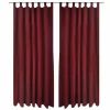 magasin en ligne VIDAXL 2 Pcs Rideau A Passant Micro Satin Bordeaux 140 X 175 Cm 13