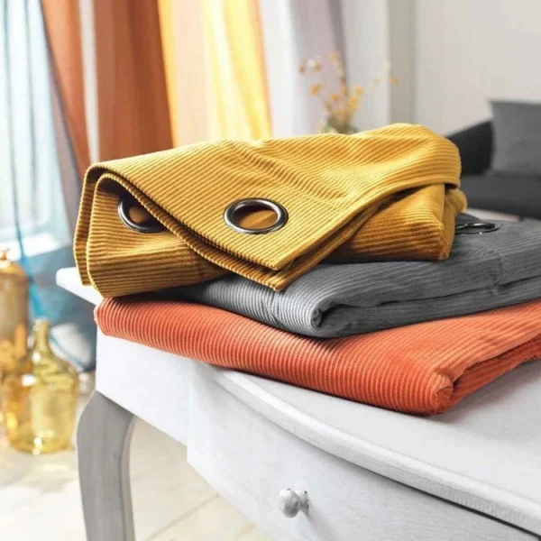 vente en ligne pas cher Paris Prix Rideau à Œillets Casual 140x260cm Camel 6
