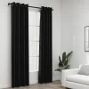 VIDAXL Rideaux Occultants Aspect De Lin 2 Pcs Anthracite 140×225 Cm aux meilleurs prix 16
