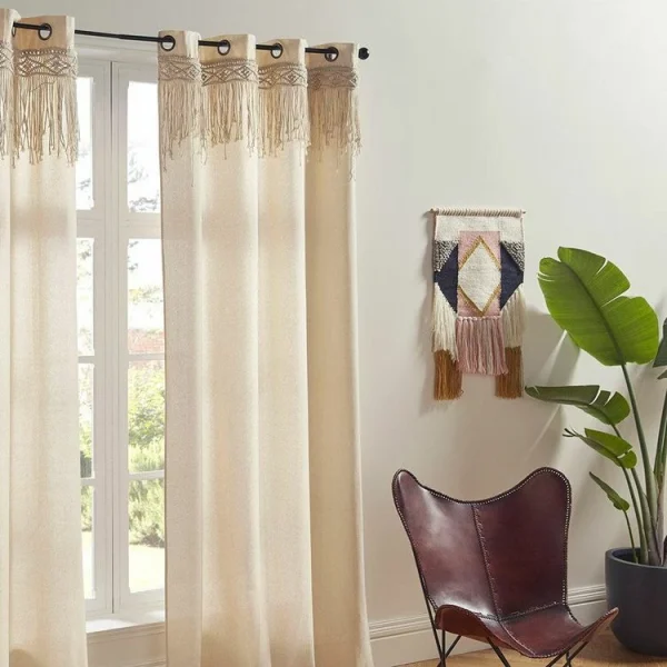 ATMOSPHERA Rideau à œillets 140×260 Macramé Ritual boutiqued en ligne 3