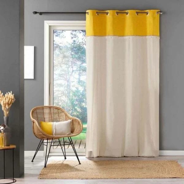 achetez Paris Prix Rideau à Œillets Cancun 140x240cm Jaune 5
