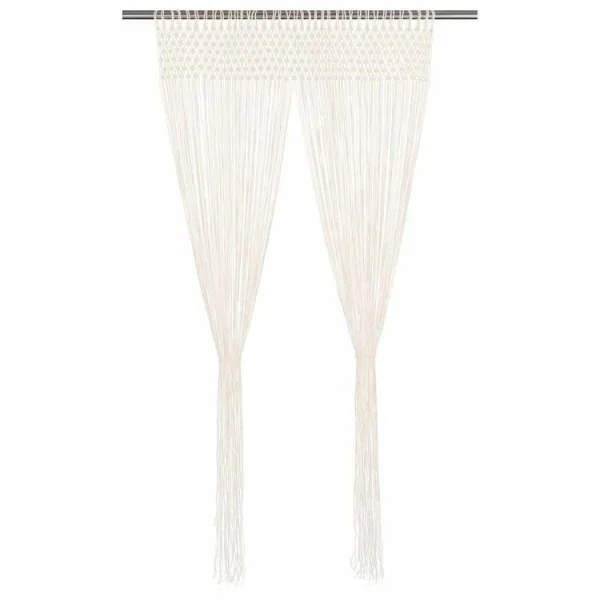 ﻿soldes VIDAXL Rideau En Macrame 140×240 Cm Coton 1