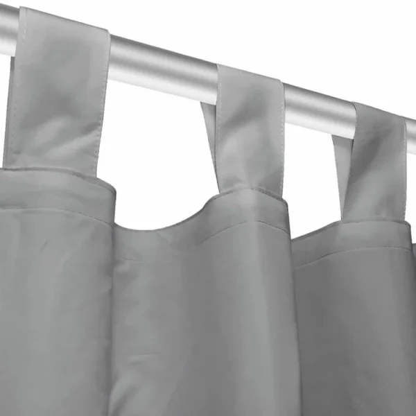 VIDAXL Rideau Occultant Avec Boucles 2 Pcs 140 X 225 Cm Gris grande surprise 5