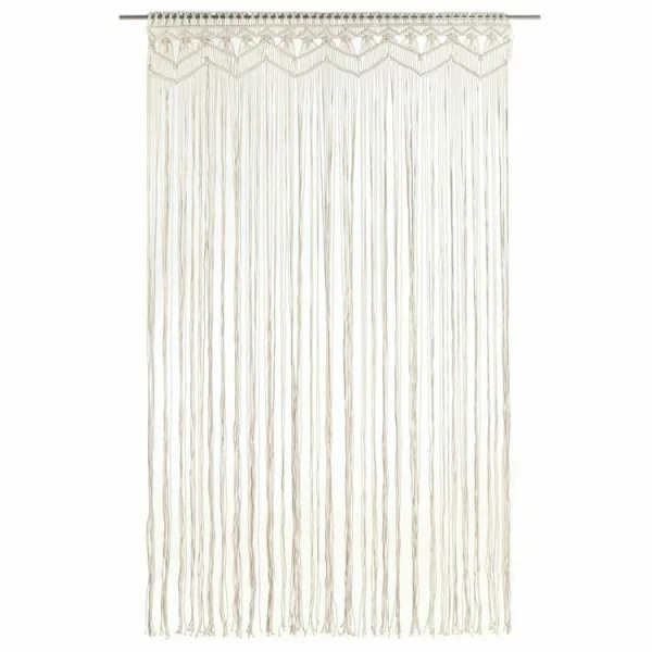 à prix très bas VIDAXL Rideau En Macrame 140×240 Cm Coton 3