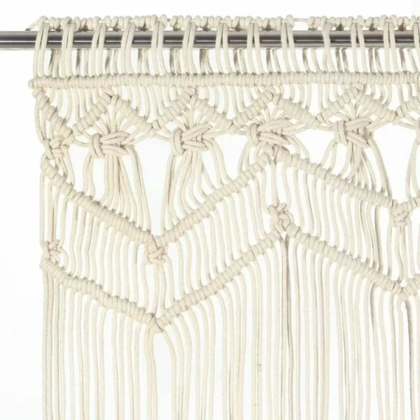 à prix très bas VIDAXL Rideau En Macrame 140×240 Cm Coton 4