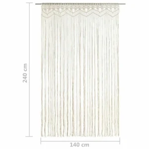 à prix très bas VIDAXL Rideau En Macrame 140×240 Cm Coton 15