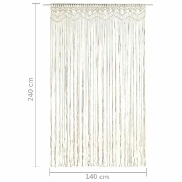 à prix très bas VIDAXL Rideau En Macrame 140×240 Cm Coton 6