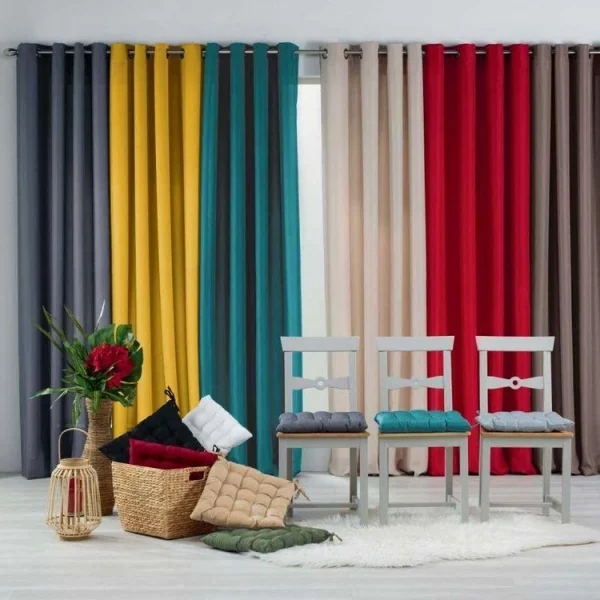 achat pas cher Paris Prix Rideau à Oeillets Essentiel 140x260cm Bordeaux 5
