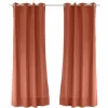 garantis authentique TOILINUX Lot De 2 Rideaux Panama – 240 Cm X 135 Cm – Orange Terre Cuite 7
