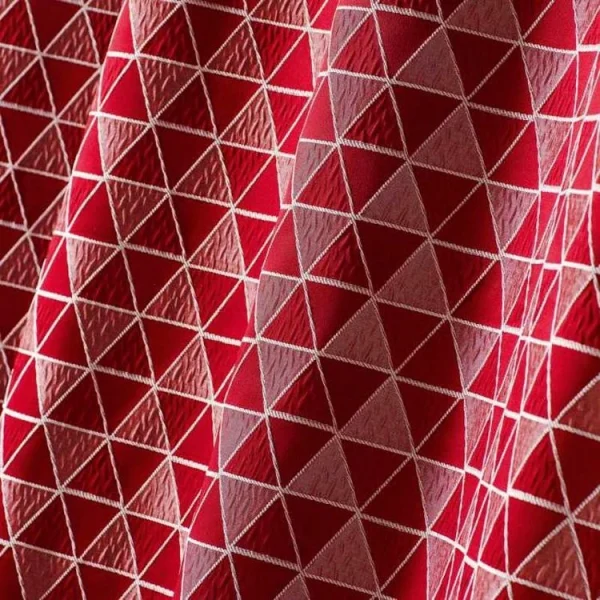 Service Clients Dédié Paris Prix Rideau à Oeillets Isometric 140x260cm Rouge 3
