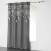 Paris Prix Rideau Imprimé Indilatop 140x260cm Anthracite & Menthe magasin 13