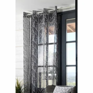 Lovely Casa Voilage à œillets 140×260 Cm Eulalie Anthracite magasin 8