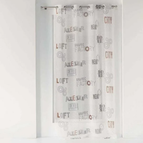 Paris Prix Rideau Voilage à Œillets Artus 140x240cm Blanc mode tendance 1