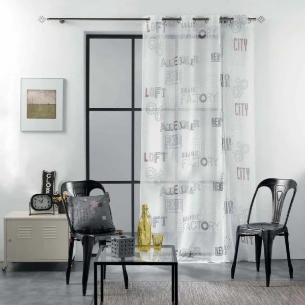 Paris Prix Rideau Voilage à Œillets Artus 140x240cm Blanc mode tendance 5