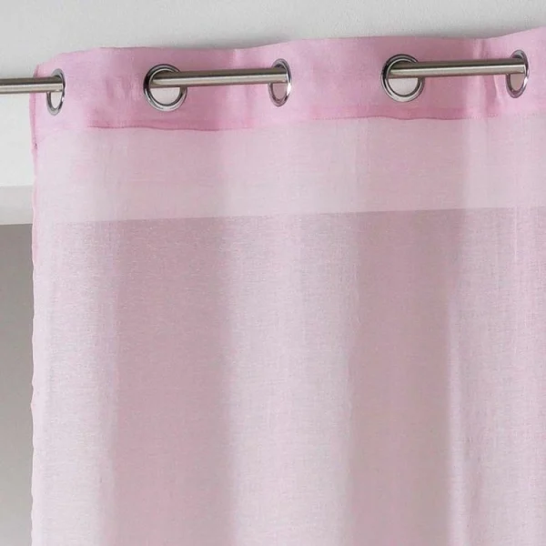 en ligne Paris Prix Rideau Voilage Telma 140x240cm Rose 3