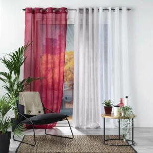 en ligne Paris Prix Rideau Voilage Telma 140x240cm Rose 12