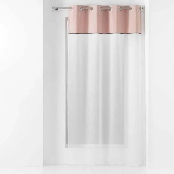 mode pas cher Paris Prix Rideau Voilage à Œillets Jolibel 137x240cm Rose 1