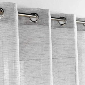 Large choix en ligne Paris Prix Rideau Voilage à Œillets Sunline 140x280cm Gris & Argent 9