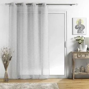 Large choix en ligne Paris Prix Rideau Voilage à Œillets Sunline 140x280cm Gris & Argent 15