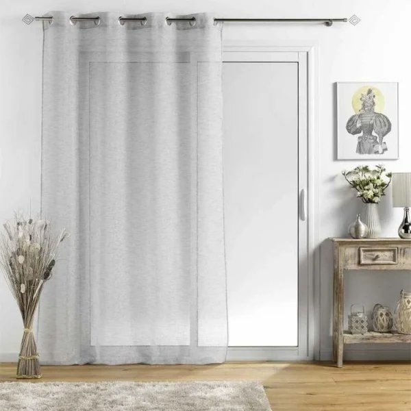 Large choix en ligne Paris Prix Rideau Voilage à Œillets Sunline 140x280cm Gris & Argent 6
