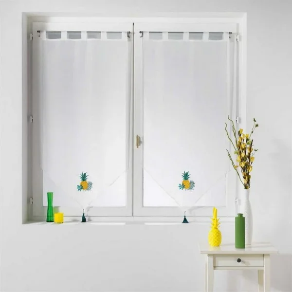 luxe soldes Paris Prix Paire De Voilages Ananis 60x160cm Blanc 1