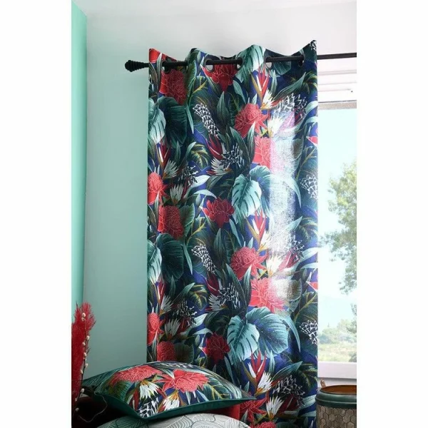 magasin en ligne france VIDAXL Rideau Occultant Avec Crochets Gris 290×245 Cm 4