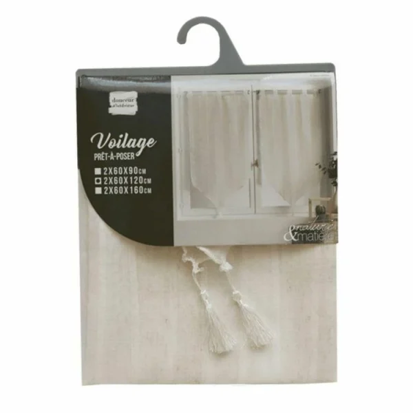 Paris Prix Paire De Voilages Palaos 60x120cm Naturel magasin pour 5