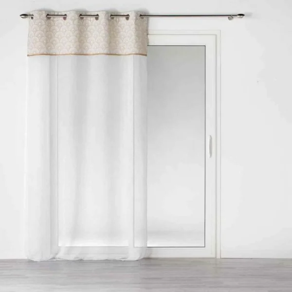 acheter Paris Prix Rideau Voilage à Œillets Bahina 140x240cm Blanc 1