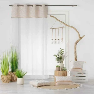 acheter Paris Prix Rideau Voilage à Œillets Bahina 140x240cm Blanc 13