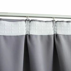 VIDAXL Rideaux Occultants Aspect Lin Avec œillets 2 Pcs Gris 140x245cm à prix d'occasion 12